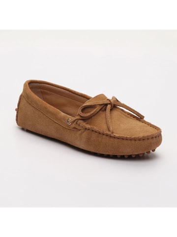CHARLES & SMITH Leren mocassins "Newton" lichtbruin