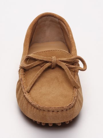 CHARLES & SMITH Leren mocassins "Newton" lichtbruin