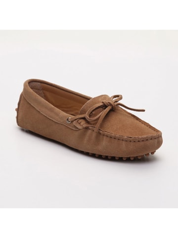CHARLES & SMITH Leren mocassins "Newton" lichtbruin