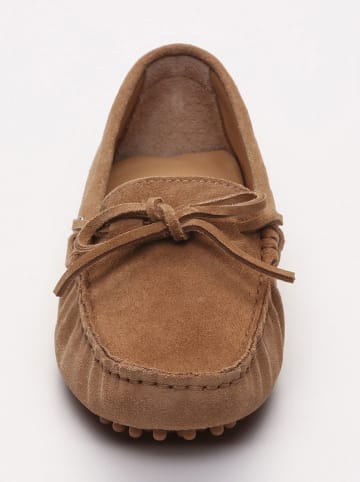 CHARLES & SMITH Leren mocassins "Newton" lichtbruin