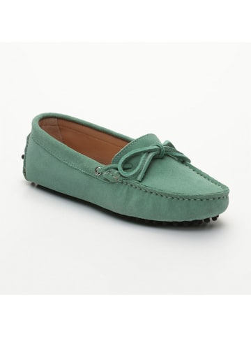 CHARLES & SMITH Leren mocassins "Newton" groen