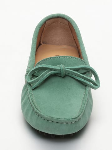 CHARLES & SMITH Leren mocassins "Newton" groen