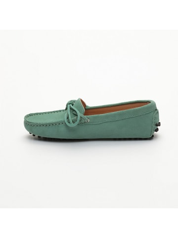 CHARLES & SMITH Leren mocassins "Newton" groen