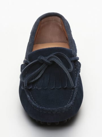CHARLES & SMITH Leren mocassins "Emma" donkerblauw