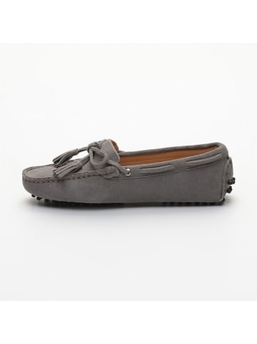 CHARLES & SMITH Leren mocassins "January" grijs