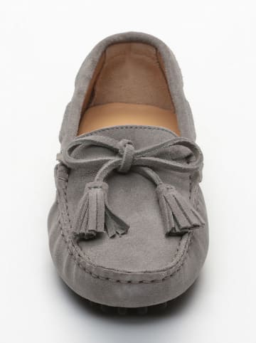 CHARLES & SMITH Leren mocassins "January" grijs
