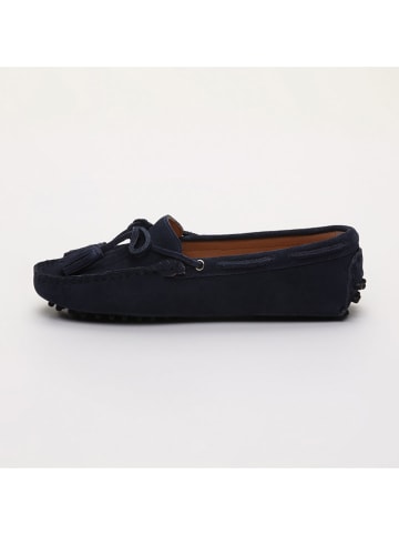 CHARLES & SMITH Leren mocassins "January" donkerblauw