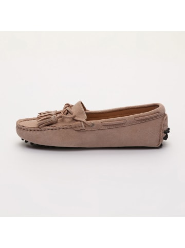 CHARLES & SMITH Leren mocassins "January" lichtroze