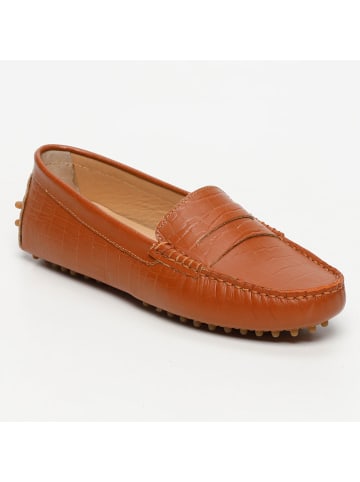 CHARLES & SMITH Leder-Mokassins "Thandie" in Orange