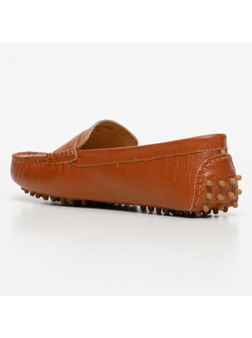 CHARLES & SMITH Leder-Mokassins "Thandie" in Orange