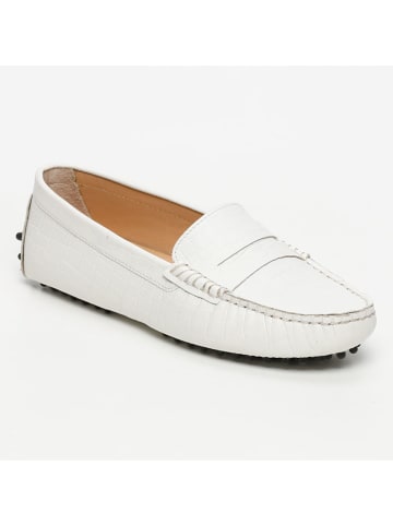 CHARLES & SMITH Leren mocassins "Thandie" wit