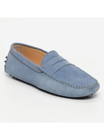 CHARLES & SMITH Leder-Mokassins "Dennis" in Hellblau