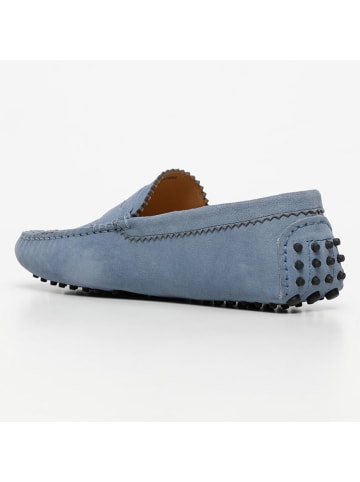 CHARLES & SMITH Leren mocassins "Dennis" lichtblauw