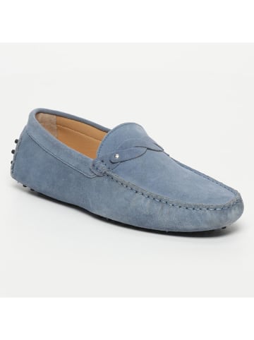 CHARLES & SMITH Leder-Mokassins "Alan" in Hellblau