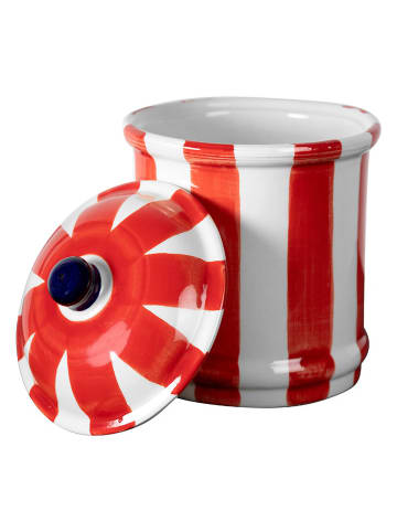 Really Nice Things Voorraadpot "Bonnie" rood/wit - (H)20 cm x Ø 15 cm