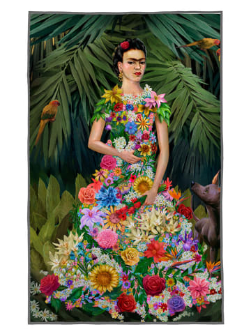 Madre Selva Strandlaken "Frida Flowers" meerkleurig - (L)140 x (B)75 cm