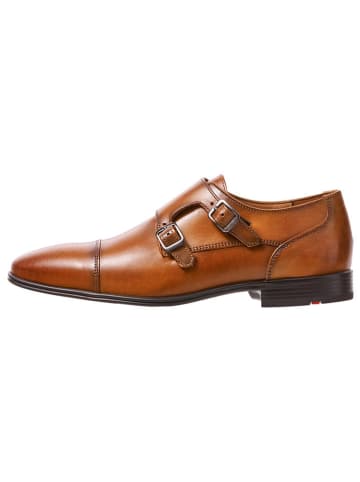 LLOYD Leder-Monkstraps "Mailand" in Hellbraun