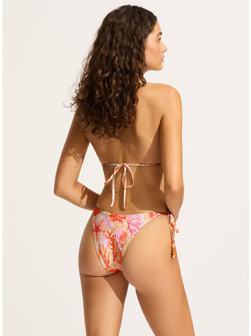 Seafolly Figi bikini w kolorze biało-pomarańczowym