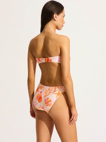 Seafolly Bikini-Hose in Weiß/ Orange