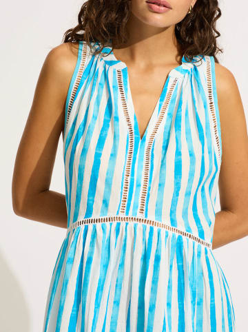 Seafolly Kleid in Weiß/ Türkis