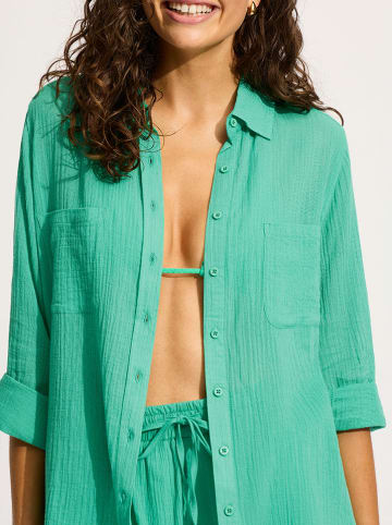 Seafolly Koszula w kolorze zielonym