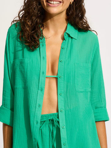 Seafolly Koszula w kolorze zielonym