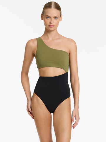 Jets Monokini in Khaki/ Schwarz