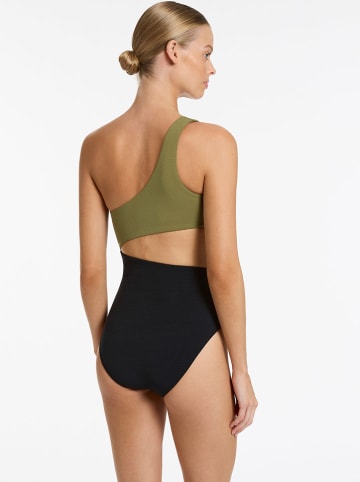 Jets Monokini in Khaki/ Schwarz