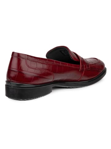 Ecco Leder-Mokassins in Rot