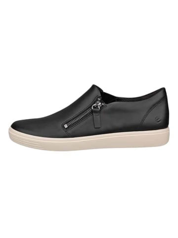 Ecco Leder-Slipper in Schwarz