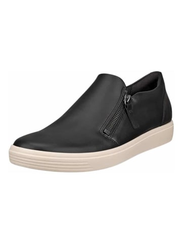 Ecco Leder-Slipper in Schwarz
