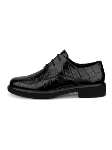 Ecco Leder-Schnürschuhe in Schwarz