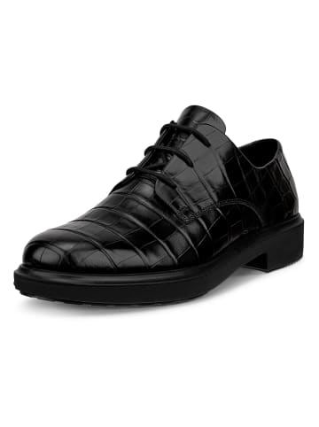 Ecco Leder-Schnürschuhe in Schwarz