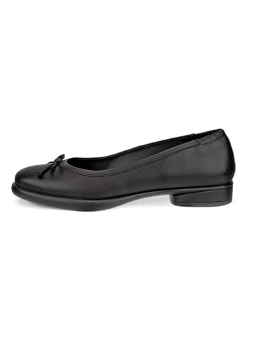 Ecco Leder-Ballerinas in Schwarz