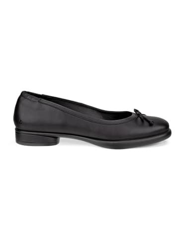 Ecco Leder-Ballerinas in Schwarz