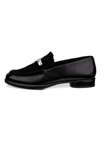 Ecco Leder-Ballerinas in Schwarz