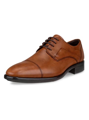 Ecco Leder-Schnürschuhe in Hellbraun