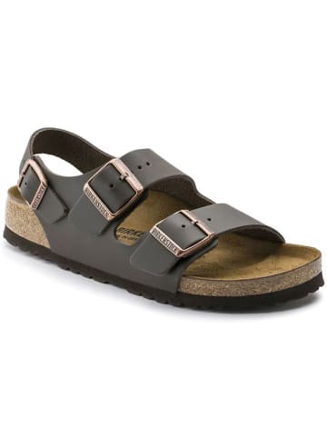 Birkenstock Leder-Sandalen "Milano" in Braun