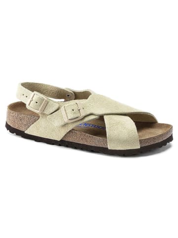 Birkenstock Skórzane sandały "Tulum" w kolorze kremowym
