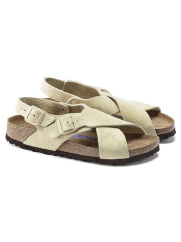 Birkenstock Skórzane sandały "Tulum" w kolorze kremowym