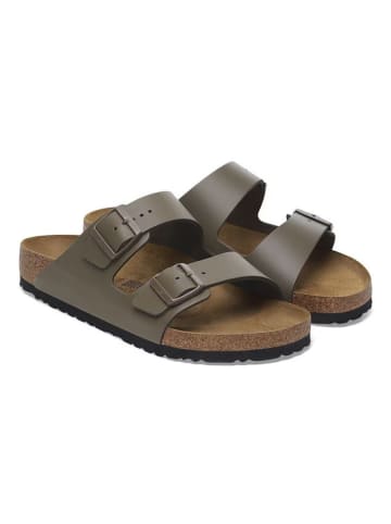 Birkenstock Leder-Pantoletten "Arizona" in Braun