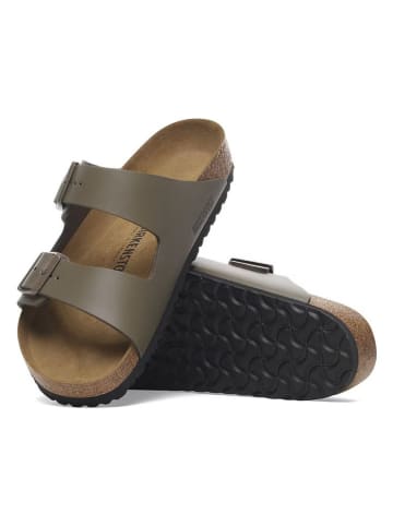 Birkenstock Leder-Pantoletten "Arizona" in Braun
