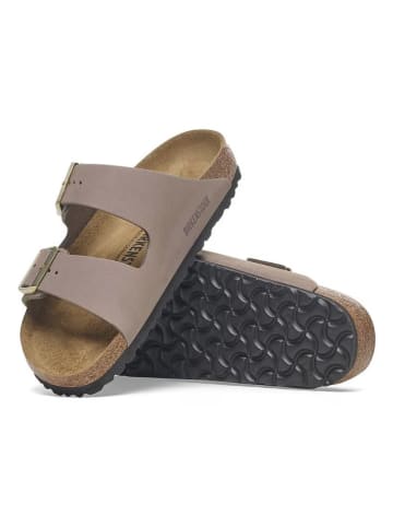 Birkenstock Skórzane klapki "Arizona" w kolorze fioletowym
