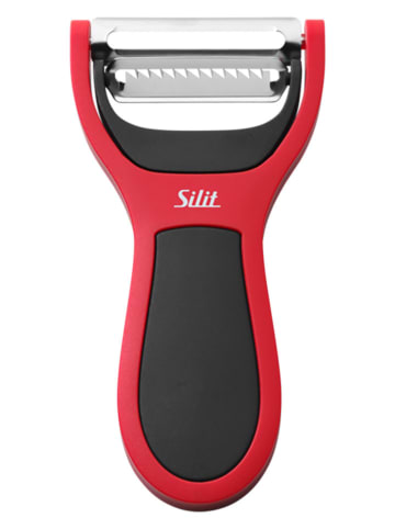 Silit 2in1-Schäler in Rot/ Schwarz - (L)14 cm