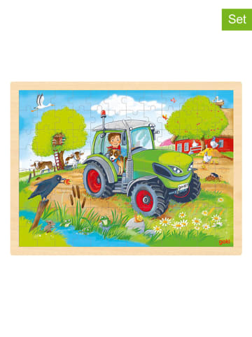 Goki 96-częściowy zestaw puzzli "Traktor" - 3+