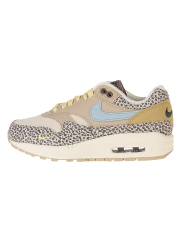 Nike Leder-Sneakers "Air Max 1 Safari" in Beige/ Hellblau