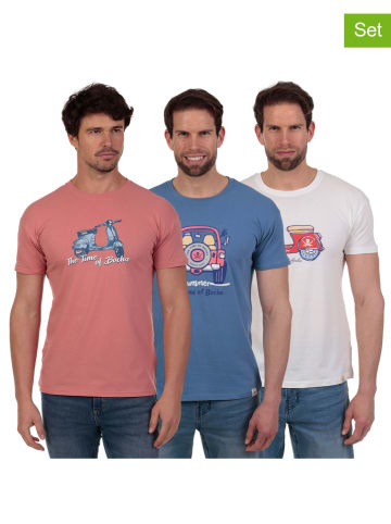 The Time of Bocha 3er-Set: Shirts in Bunt