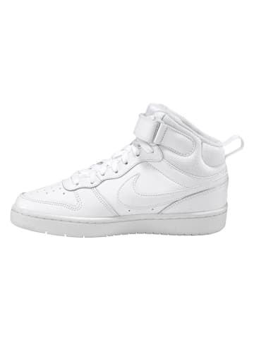 Nike Sportswear Leder-Snekaers "Court Vision Mid" in Weiß