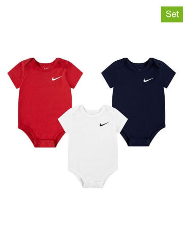 Nike Sportswear 3er-Set: Bodys in Rot/ Schwarz/ Weiß