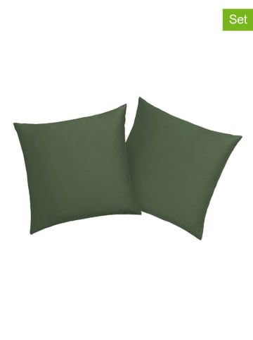 GUIDO MARIA KRETSCHMER 2er-Set: Kissenbezüge ''Mila'' in Grün - (L)40 x (B)80 cm